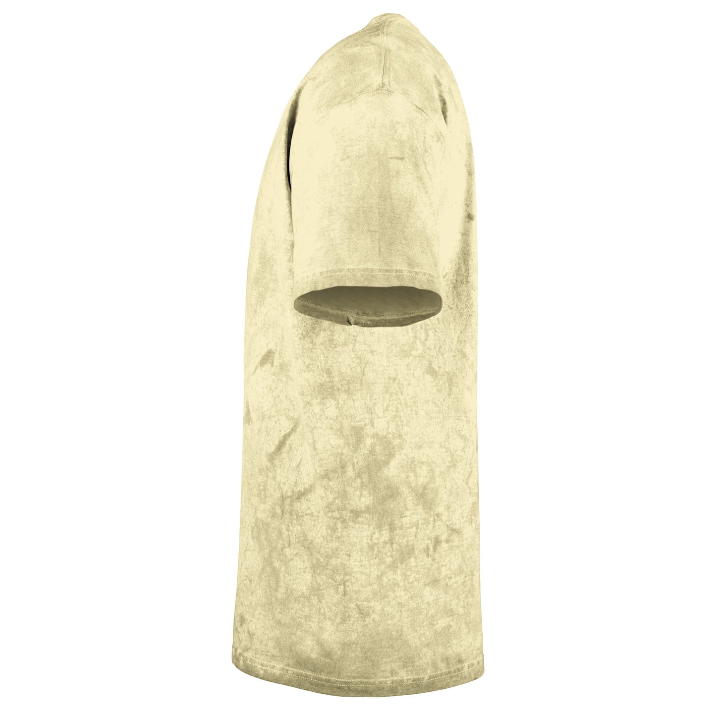 Unisex Tie-Dye Crewneck in citrine color, side view 2