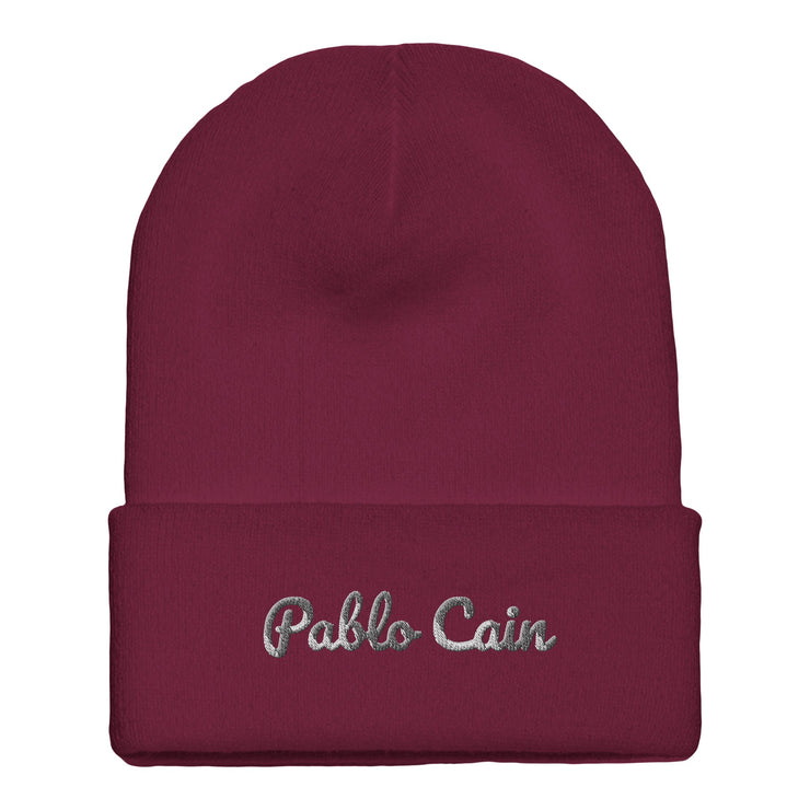 Pablo Cain embroidered cuffed beanie