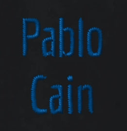 embroidered black hoodie "Pablo Cain"
