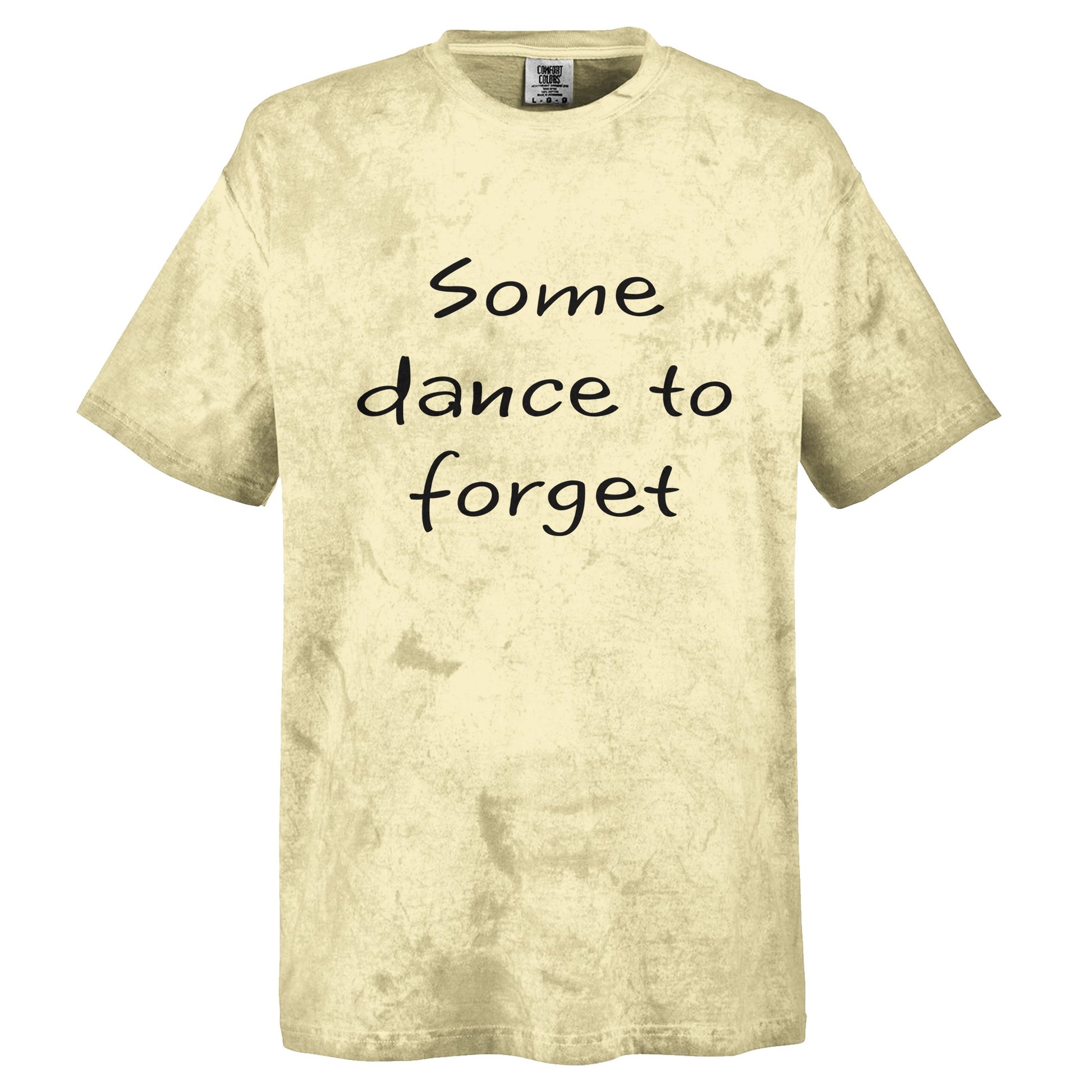 Some Dance to Forget Unisex Tie-Dye Crewneck in Citrine Color