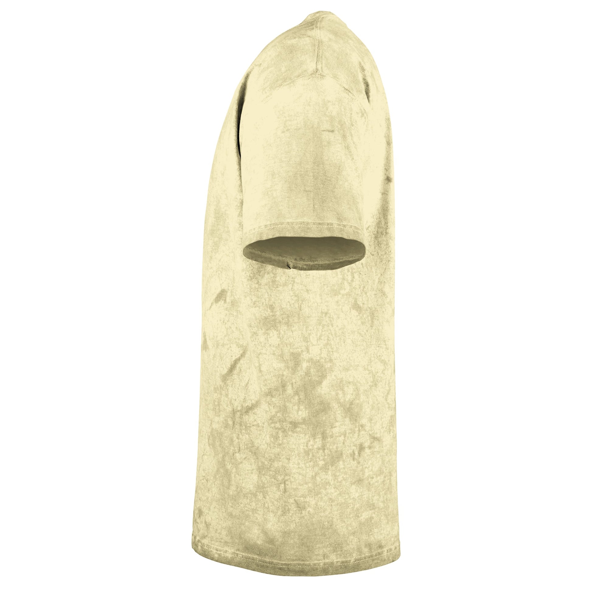 Unisex Tie-Dye Crewneck in citrine color, side view 2